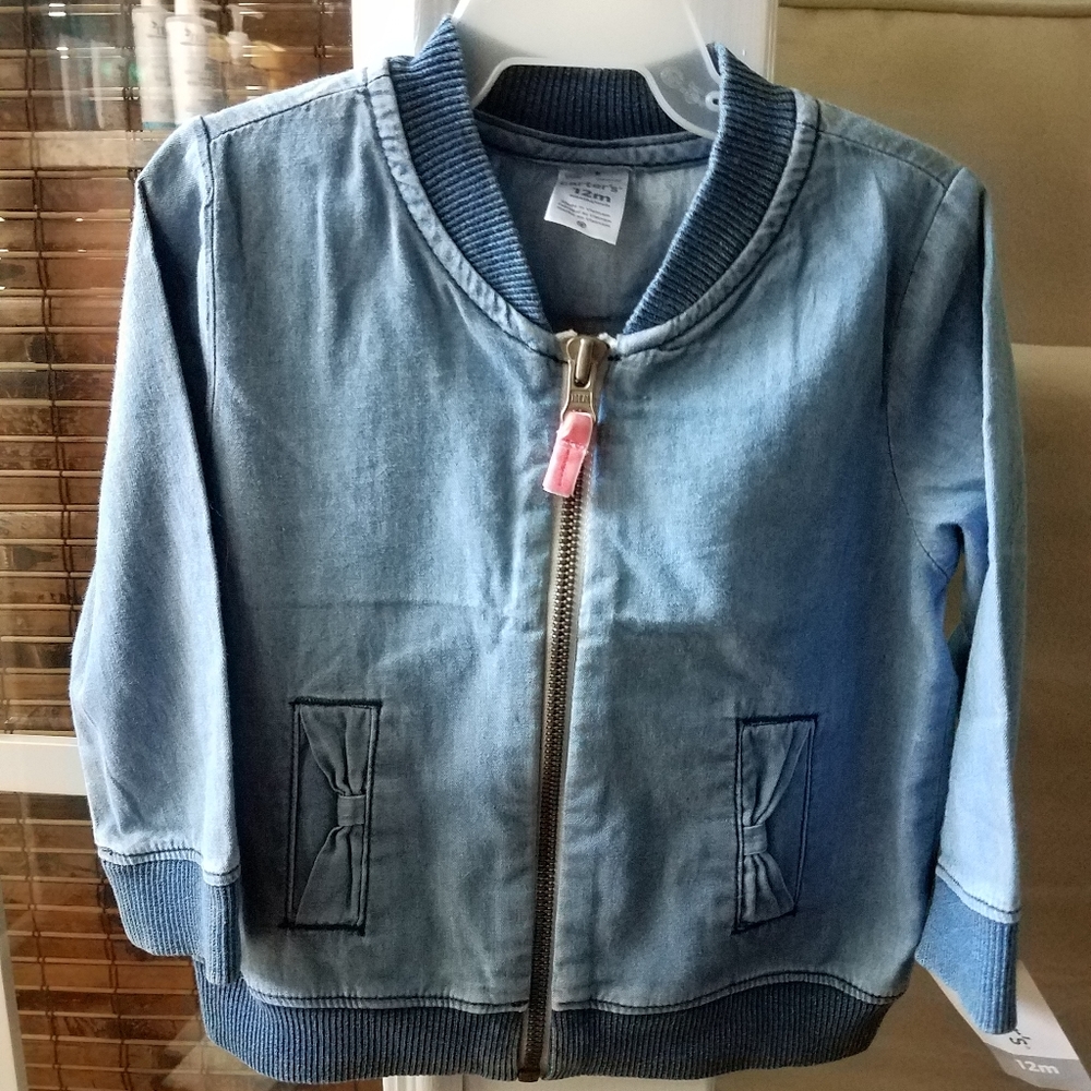 Carter's Toddler-Baby Girl Denim Bomber Jacket